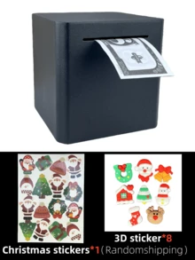 Pink Number Lockable Safe, Lockable Cash Box, Money Saving Lockbox, 7x5.5x4.7 Inch Medium-Sized Password Storage Box, Metal Cash Register, Free Christmas 3D Stickers, Christmas Style Number Box - A Secure Budget And Savings Solution