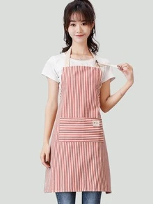 1pc Adjustable Waterproof Kitchen Apron With Large Towel Pocket - Fashionable White PVC Apron, Suitable For Cooking And Baking, Functional Design, Suitable For Women, Practical Kitchen Wear, Suitable For Household, Chefs, BBQ Enthusiasts, Craftsmen And Outdoor Activities - Multicolor - View 16