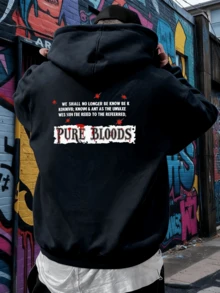 Sudadera con capucha para hombres de Street Date muestra espíritu y hace que otros se sientan bien ropa de hombre - Negro - Ver 8