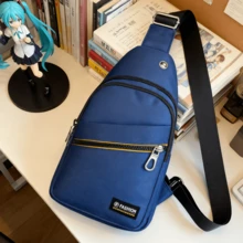 Bolso bandolera informal para hombre Diseño minimalista con múltiples opciones de color Amplia capacidad para los objetos esenciales del día a día Correa ajustable para el hombro en tejido resistente Cómodo y versátil Bolso bandolera para hombre para ir al trabajo - Azul - Ver 6
