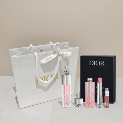  Dior D ior DlOR Addict Gift Set 3 Piezas Lip Glow Essential 001 Pink 3a