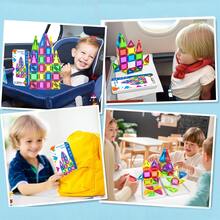 26/37pcs Mini Magnetic Building Blocks, Magnetic Construction Tiles With Iron Box, Portable STEM Travel Toy, Suitable For Boys And Girls Birthday, Holiday, Christmas Gift - Multicolor - View 2