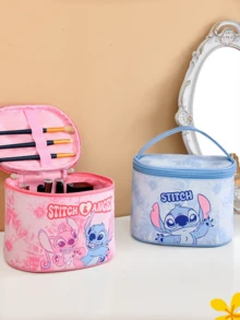 Túi đựng mỹ phẩm tròn màu xanh dương hình Stitch, thiết kế nhân vật hoạt hình Kawaii, nội thất rộng rãi và ngăn nắp, khóa kéo và đường may chắc chắn, túi đựng đồ vệ sinh cá nhân tiện dụng khi đi du lịch, màu sắc tươi tắn không phai, vật dụng không thể thiếu cho fan, đồ dùng trang điểm hàng ngày thiết yếu, món quà sinh nhật dễ thương cho bạn gái, người yêu thích mỹ phẩm, hộp đựng đồ trang điểm di động đa năng. - Màu xanh lam - Xem 9