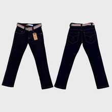 Dark Blue Jeans With Included Belt – Perfect For Boys Full Of Attitude! - Blue - View 3