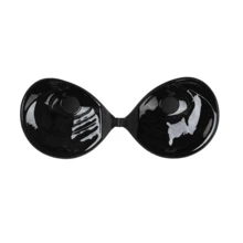 2 Pares de Almofadas Adesivas para Sutiã com Formato de Copo Espessadas em 3cm - Cobre-Mamilos Invisíveis com Efeito Push-Up para Realçar o Decote, Calcinha Sem Costura para Seios Pequenos, Levantamento de Seios Antiderrapante, Sem Arame, Tecido Não Tecido, Material de Acetato Opaco