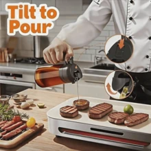 1pc Olive Oil Dispenser, 2-In-1 Cooking Oil Spray Bottle With Pump, 16oz/470ml Glass Oil Sprayer, Oil Dispenser And Oil Spray Bottle Suitable For Kitchen, Salad, Frying, And Grilling - Multicolor - View 5