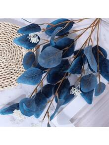 1Set Artificial Eucalyptus Leaves Simulated Green Plants For Home Decoration, Living Room, Bedroom, Dining Table, And Room Decoration. - Multicolor - View 5