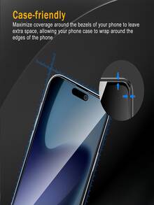 4-In-1 2-Pack Privacy Anti-Spy Tempered Glass Screen Protector For IPhone 17 Air 16 Pro 15 14 13 12 11 Pro Max, Bubble-Free, Oil-Resistant Coating, Full Screen Coverage, Easy Installation, High Hardness, Rounded Edge Anti-Dust Design, Privacy Glass Film, Includes 1 Piece Camera Lens Protector, Compatible With Protective Case, Also Includes 1 Piece Rear Cover Tempered Glass Film. - 4IN1 - View 7