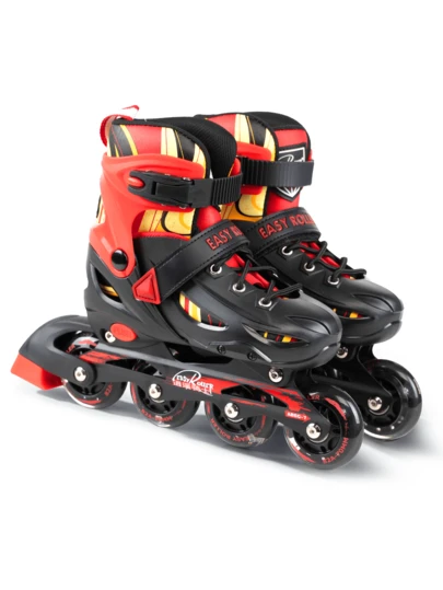 FREE STAR 1 Set Freestyle Roller Skates With Flashing Wheels, Comfortable PU Material, Adjustable Size For Teens & Adults, Includes Helmet & Protective Gear, Outdoor Roller Skating Shoes For Beginners, Unisex, All Season