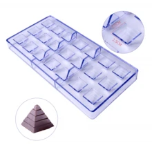 Pyramid, Starry Sky Sphere Shaped Chocolate Molds, Handmade Candy Molds, Fondant Tools, Filled Candy Molds, Plastic Molds, Professional Chocolate Tools, For Personal, Dessert Shops, Workshops, Etc.; Various Round, Pyramid And Other Shaped Small Candy Molds - Baby Blue - View 14