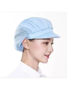 1pc Hat Kitchen Cooking Chef Cap Food Service Hair Nets Chic Work Accessories Women Bandage Adjustable Cap Solid - Multicolor - View 5