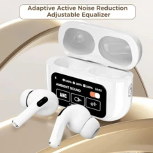 A9 Pro TWS Bluetooth Earphones - Smart Touch, Noise Cancellation And Long Battery Life - trắng - Xem 3