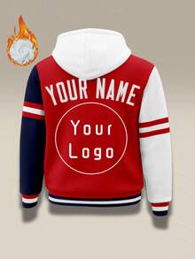 定制棒球夹克，男女通用休闲棒球夹克，印花字母和数字，适合冬季穿着，可定制圣诞节服装，男女皆宜的节日礼物