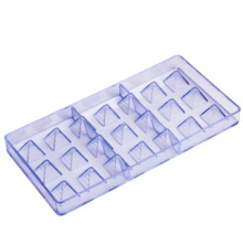 Pyramid, Starry Sky Sphere Shaped Chocolate Molds, Handmade Candy Molds, Fondant Tools, Filled Candy Molds, Plastic Molds, Professional Chocolate Tools, For Personal, Dessert Shops, Workshops, Etc.; Various Round, Pyramid And Other Shaped Small Candy Molds - Baby Blue - View 9