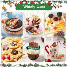1pc Christmas Silicone Chocolate Mold - Christmas Tree, Santa Claus And Gingerbread Shapes, Multi-Functional Silicone Mold, Suitable For Cake Decoration, Ice Cube Making - Multicolor - View 6