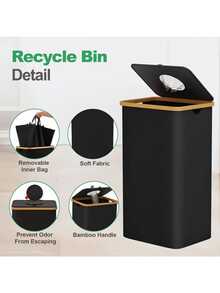 100升大容量带盖垃圾桶 - 29加仑厨房垃圾桶，配有1个可拆卸可重复使用的内袋，适用于瓶子、罐子、塑料和玻璃，多用途垃圾分类垃圾桶，适用于家庭、公寓、办公室和宿舍，是送给家人、朋友、圣诞节、情人节、生日、乔迁和节日的完美礼物。 - 彩色 - 查看 6