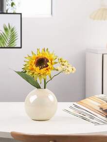 Pearl Colorful Ball Ceramic Vases Home Decoration Crafts Flowerpot Art Hydroponic Vases Are Suitable For Home Decoration, Office Decoration, Restaurant Decoration And Other Decorative Ornaments, And Are Ideal For Giving Gifts To Friends. Room Decor Flower Vase Glass Vase - Multicolor a - View 13
