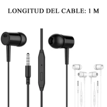 Auriculares deportivos con alta definición para llamadas Auriculares intrauditivos Auriculares para música Disponibles en dos colores Diseño resistente al sudor Ajuste Adecuados para entrenamientos y desplazamientos diarios - Negro - Ver 5