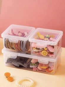 1个透明发饰收纳盒，可收纳发圈、发夹、首饰夹等，也可作为女孩发饰弹力带小盒、节日礼物收纳盒、房间装饰、化妆包、梳妆台、化妆包、收纳盒、化妆品收纳盒、化妆包、化妆品收纳盒、化妆包、洗漱包、桌面收纳盒、化妆包、化妆袋、化妆品收纳盒、化妆袋、首饰盒、化妆刷架、化妆刷架、香水收纳盒、化妆包、女士礼物、圣诞礼物、女士礼物创意、房间装饰 - 無色 - 查看 14