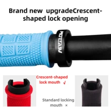 مقابض مقبض دراجة جبلية MOTSUV، أكمام مقبض مقاومة للانزلاق وماصة للصدمات، ملحقات قبضة قفل من السيليكون TPE