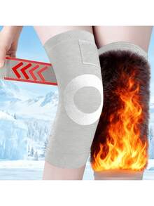 1pair,Outdoor Sports, Warm And Windproof In Autumn And Winter, With Thickened Rabbit Fur To Protect Knees, Warm And Cold Legs For Men And Women, Joint Protection For Cycling And Cycling In Autumn And Winter,Suitable For Individuals Weighing 110-140 Pounds