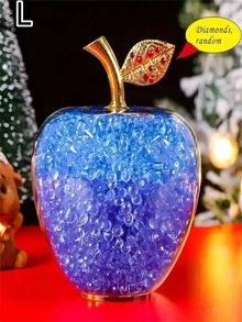 1pc Elegant Crystal Apple, Creative Gift, Ideal Collectible Souvenir, Suitable For Living Room, Bedroom, Office, Party, Wedding, Thanksgiving Decoration And Gift For Friends, Housewarming, Valentine's Day, Party - Multicolor - View 6