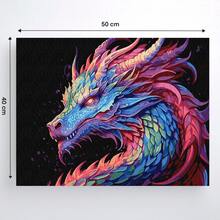 nerd hunters Painting By Numbers With A Frame Coloured Dragon 50x40 Cm - one-size - View 4