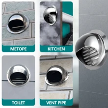 Heavy Duty Stainless Steel Round Wall Vent Cover - 70/80/100/150mm, Suitable For Various Openings. Modern Mesh Design, Durable Metal Exhaust Grille, Waterproof And Rust-Resistant, Easy To Install. Applicable For Residential Homes, Kitchen Range Hoods, Indoor And Outdoor Vents. An Effective Tool Accessory With Both Aesthetic And Practical Features. An Ideal Gift For Homeowners! - Multicolor - View 6