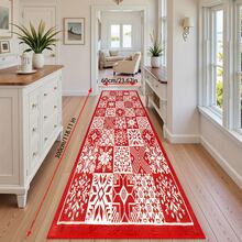 Christmas Snowflake Pattern Carpet - Thickened, Washable, Suitable For Living Room, Bedroom, Office, Etc. - Anti-Slip, Geometric Pattern, Christmas Decor - Multicolor - View 15