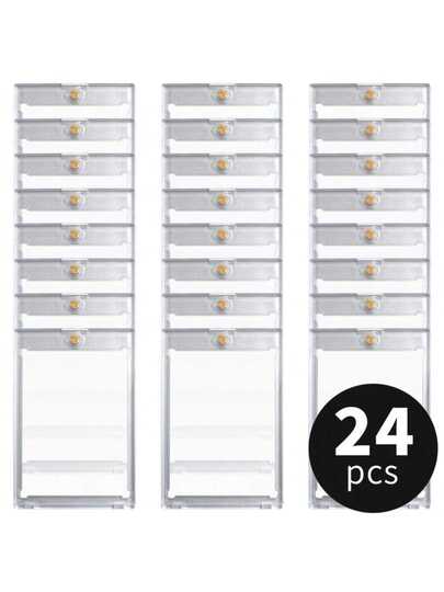 10pcs Rigid Acrylic Card Protectors + 1 Display Stand, Suitable For Trading Cards, Standard Sports Cards, Baseball Card Holders, Transparent Card Sleeves, Silver