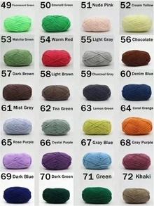 1pc 5-Ply Milk Yarn, Crochet Knitting Thread, Suitable For DIY Weaving Bags, Scarves, Hats, Sweaters, Dolls, 50g/Pc - Multicolor - View 6