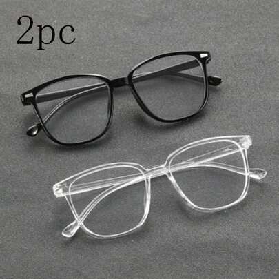 2副女士时尚简约眼镜，百搭又显脸小