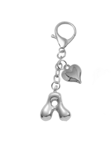 泡泡吊坠，可爱圆形设计，字母A-Z，银色心形吊坠，多功能，可挂在包包/背包/项链上，生日/情人节礼物，钥匙扣/车饰，闪亮合金/不锈钢材质，完美契合女性，个性日常佩戴，时尚礼物，生日/周年纪念礼物，百搭日常配饰，生日礼物，情人节礼物，新年礼物，周年纪念礼物，圣诞节礼物 - 彩色 - 查看 12