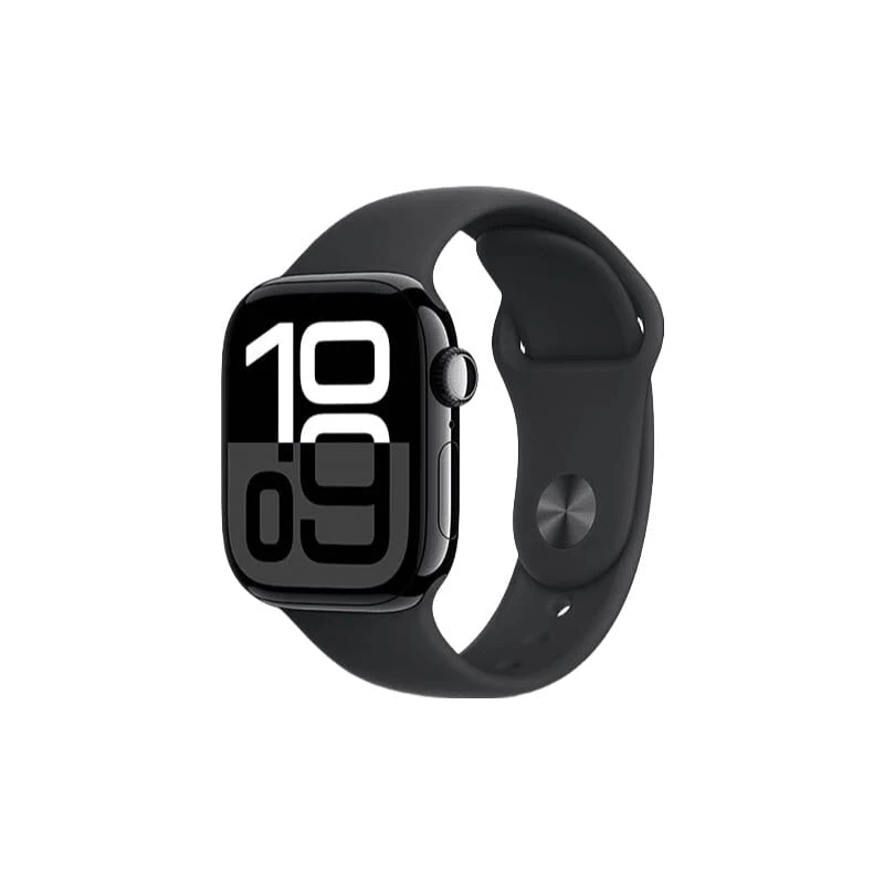 Apple S10 42mm/46mm Smartklocka med stor skärm, GPS-positionering, vattentätning vid simning, pulsmätning, lång batteritid, hälsospårning hela dagen, svart - Ljussvart + svart - Visa 1