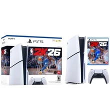 PlayStation PS 5 Console - NBA 2K26 Bundle - Includes DualSense Wireless Controller - Disc Edition, Perfect For Christmas Gifts - 查看 1