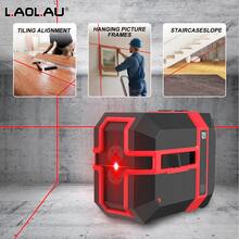 L.A.OL.A.U 绿色激光水平仪 - 双线户外水平水平仪，带可调节支架，电池供电，可精确测量水平和垂直线，经久耐用，适用于室内和室外。 - 彩色 - 查看 12