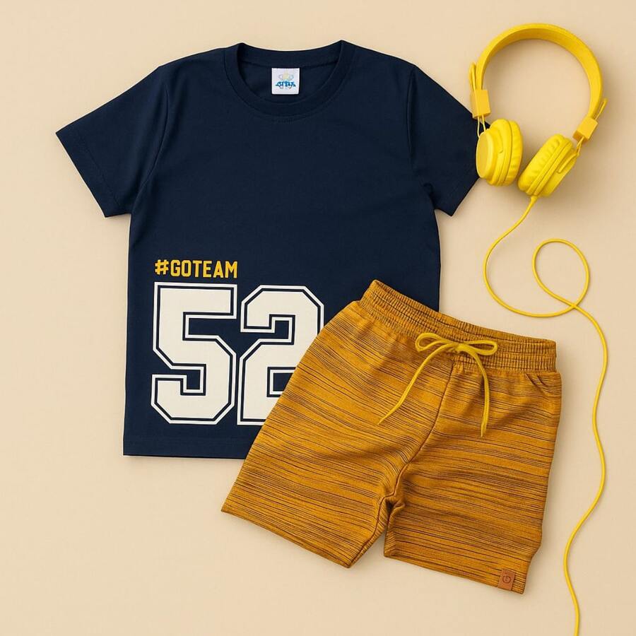 Boys' Spring And Summer Outfit Set - Stylish Boys' Clothing - Blocoirinho - màu đen - Xem 1