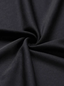 Camiseta de manga corta casual y versátil con estampado gráfico simple para hombres de K-GLORY - Negro - Ver 7