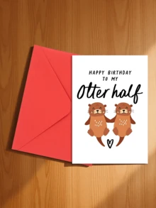 A Set Of Fun Otter Birthday Cards: Happy Birthday To My Otter - Cute Otter Cards For Husband, Wife, Boyfriend, Or Girlfriend - Sets - View 14