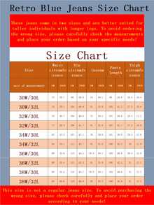 Distressed Dark Denim Jeans Long-Length Washed Workwear Pants Gift For Husband/Boyfriend Men's Jeans Office/Outings/Work/Vacation/Urban/Garbage Rock Style Christmas Gifts For My Husband & Father Vaqueros Para Hombre - (32L) Navy High-Waisted - 查看 6