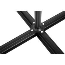 Large 14.8 Ft. Double-Sided Rectangular Outdoor Umbrella With Crank (Orange) (No Base) - Navy Blue + Steel + Garden & Outdoor - View 3