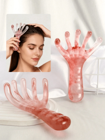 1PC Imitation Finger Scalp Massage Comb ABS Resin Material Round Five-Claw Head Design Head Massage Therapy Meridian Comb Muscle Relaxation Relief Massager Perfect Holiday Gift