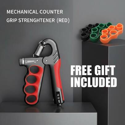 握力训练器，带可调节电子计数，批发，带LOGO，肌肉恢复健身专业手部力量训练器，赠送手指张力环（颜色随机）