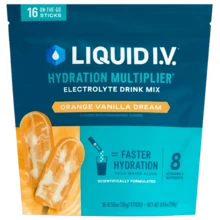 Liquid I.V. Hydration Multiplier – Orange Vanilla Dream | Electrolyte Drink Mix Powder With 8 Vitamins & Nutrients | Single-Serving Hydration Packets | Non-GMO Gluten-Free | 1 Pack (16 Servings) - Pack of 1 - 查看 7