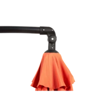 Large 14.8 Ft. Double-Sided Rectangular Outdoor Umbrella With Crank (Orange) (No Base)