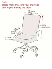 1PC Spandex Thin Fabric Office Chair Cover Solid Color Elastic Computer Chair Covers Stretch Armchair Slipcover For Living Room Study Gaming Chair - Dark Grey - View 4