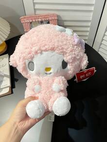 Sanrio Piano Beinno Little Lamb Doll,Adorable Pink Plush Keychain, Super Soft & Fluffy Stuffed Animal, Unique Lamb Design with Cute Bow & Strawberry Accessories, High-Quality Huggable Plushie for Girls, Perfect Collect Merchandise for Fans. - 查看 3