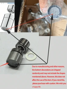 1PC New Dual-Mode Kitchen Faucet Spray Head Filter, Adjustable 360° Rotating Anti-Splash Faucet Nozzle Aerator For Kitchen Sink Faucet - Multicolor - View 9