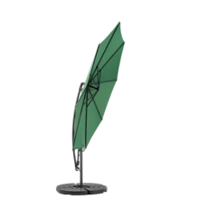 Outdoor Parasol, Stand And Base - Dark Green + Steel + Garden & Outdoor - View 5