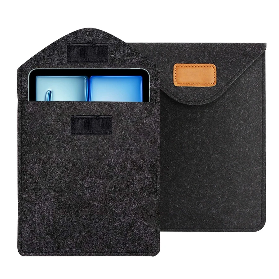 适用于三星 Galaxy Tab S8/ S7/ S6/ A8 10.5/ A7 10.4/ S6 Lite/ S5e/ iPad 10.2/ Pro 11/ Air 10.9 / Kindle Fire HD 10 的毛毡平板电脑保护套/便携包（深灰色） - 深灰色 - 查看 1